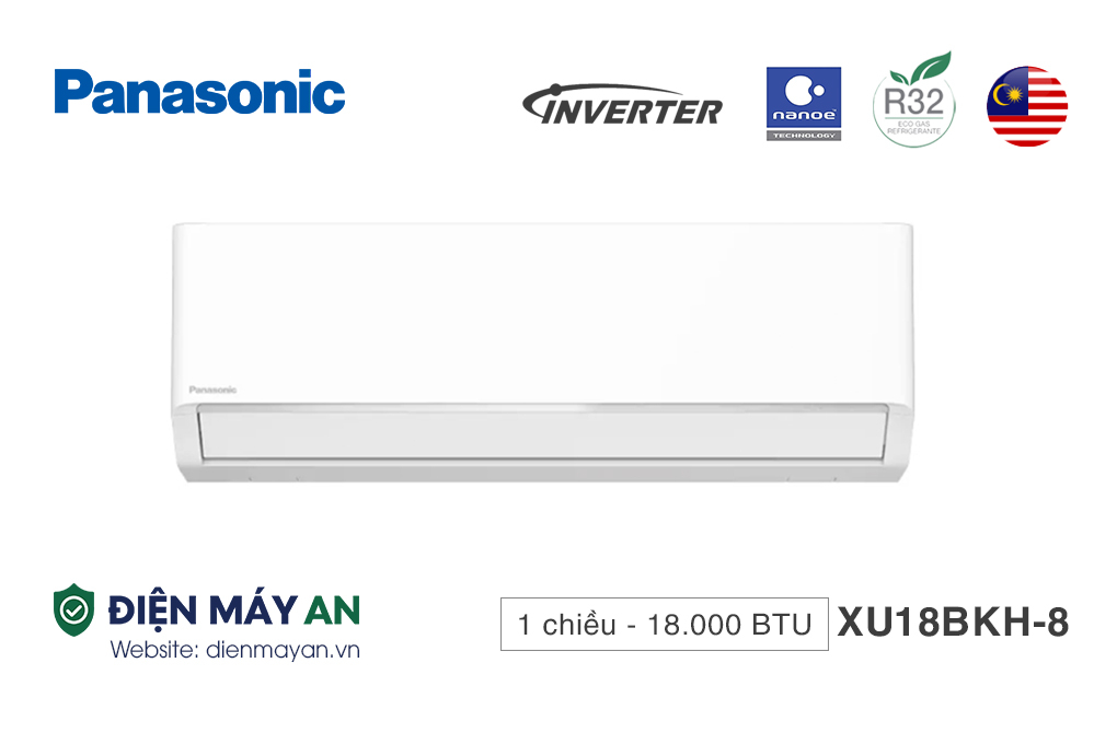 Điều hòa Panasonic CU/CS-XU18BKH-8 bảo hành máy 1 năm và máy nén 12 năm